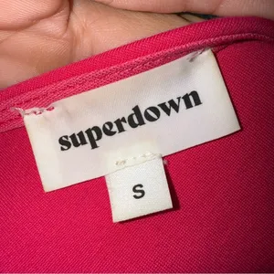 SUPERDOWN Nava Asymmetrical Mini Dress One Shoulder Hot Pink‎ Small thumbnail 6