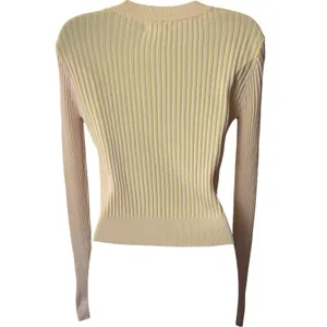 L*Space Sundown Cardigan Pink and Yellow Ribbed Cardigan‎ Dainty Feminine M thumbnail 5