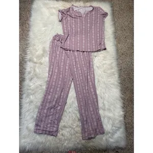 Berkshire Homewear Women's Size Small Silky Smooth Henley Pajama Set Lilac Rose thumbnail 2
