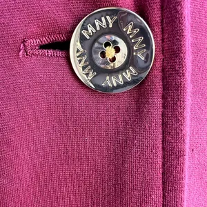 Marc New York Women’s Maroon Long Blazer Coat‎ Gold Buttons Size M thumbnail 5