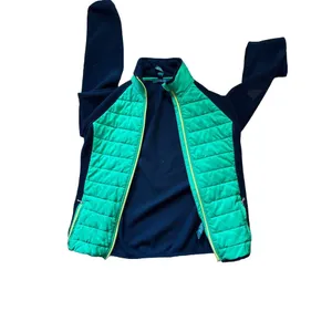 LAUREN RALPH LAUREN USED WOMEN MedGREEN/BLACK YELLOW NYLON/FLEECE JACKET JAMAICA thumbnail 4