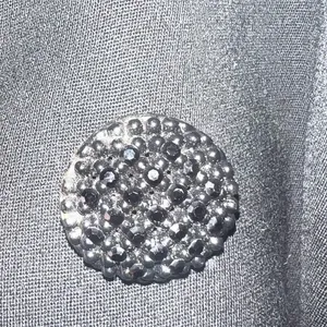 Vintage Black Wool Blend Winter Overcoat with Jeweled Buttons Size XL thumbnail 11