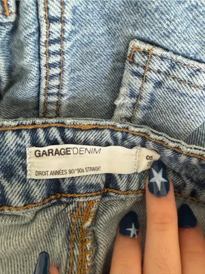 Garage Light Blue Distressed Straight-Leg Jeans thumbnail 3
