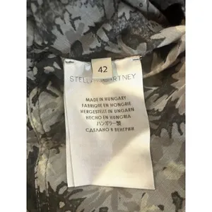 STELLA McCARTNEY Floral Cotton Silk Blend Sun Dress Gray FEMININE COMFY LUXURY thumbnail 5