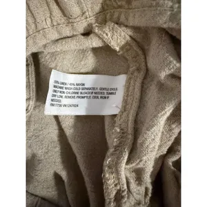 A New Day Tan Linen Blend Pleated‎ Wide Leg Trousers Tan Size 4 High Rise Pants thumbnail 9