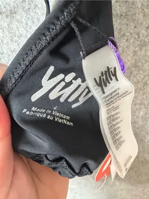 Yitty Woman’s Larger Iconic Black Triangle Bikini Top Nwt thumbnail 2