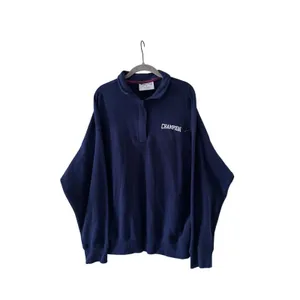 Champion Navy Blue Pullover Button Down Shirt L thumbnail 2