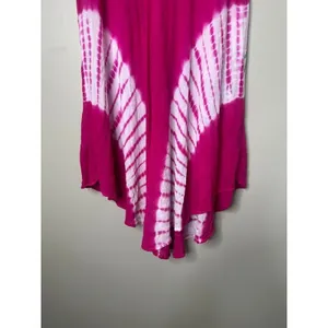 Pepper‎ Free Size Pink Dress Asymmetric Floral Tie Dye Lace Beachy Boho Hippie thumbnail 6