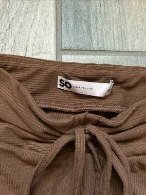SO Women's Brown Flare Drawstring Pants thumbnail 3