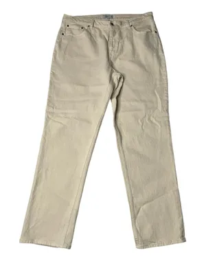 Abercrombie Curve Love 90s Straight Cream Ivory Jeans 32 14R thumbnail 1