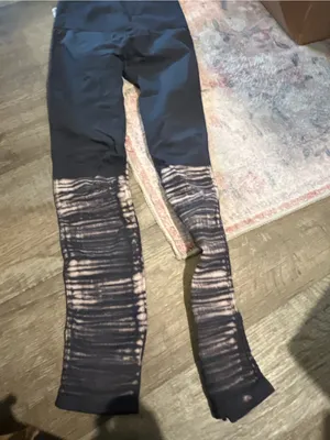 Free people movement Black Leggings with Neutral Tie-Dye Lower Panels thumbnail 6