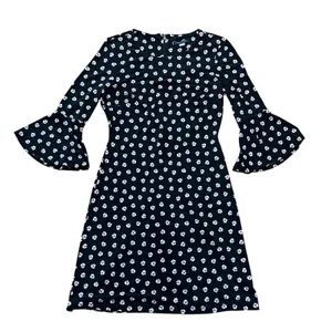 Tommy Hilfiger Floral Bell Sleeve Mini Dress Black | 2 thumbnail 1