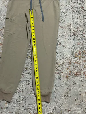 FIGS High waist Zamora jogger pants size Small khaki tan color thumbnail 3