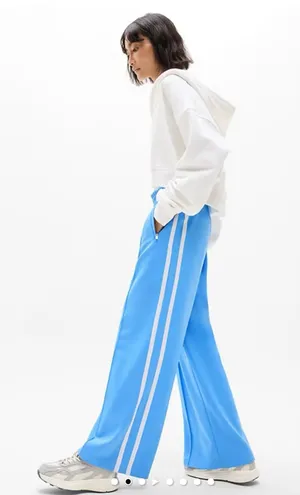 Athleta Tempo Mid Rise Wide Leg Track Pant Blue XL Tall NWT thumbnail 1