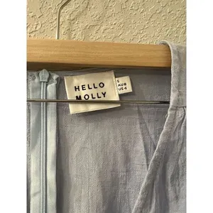 Hello Molly Dress‎ Womens S Blue London Calling Flowy Bohemian Faux Wrap Ladies thumbnail 4