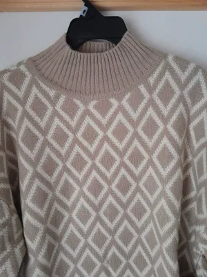 Vince Camuto Oxford Tan Diamond Turtleneck Sweater thumbnail 5