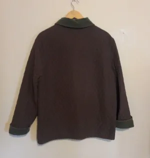 Vintage Fu Da Quilted Barn Chore Jacket-Large-Corduroy Collar & Trim-Pockets thumbnail 6