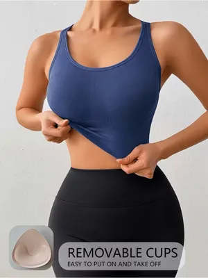 Blue Seamless Removable-Cup Sports Brami thumbnail 1