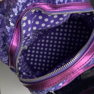 Disney Parks Loungefly‎ Purple Potion Minnie Ears Mini Backpack Sequin Metallic thumbnail 5