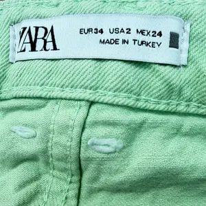 🌿 Not Your Average Blue Denim! 💚 Zara Mint Wide Leg Jeans (US 2 / EUR 34) thumbnail 11
