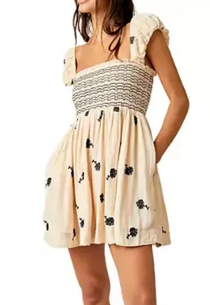 Free People Tory Embroidered Mini Dress thumbnail 1