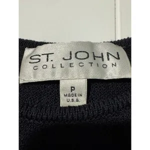 St. John Collection · Small · Santana Knit Shell Tank Top · Black thumbnail 3