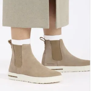 Birkenstock Size 36 Narrow US 5 5.5 Bend Chelsea Boots Taupe Suede thumbnail 1