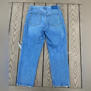 Abercrombie & Fitch the ankle straight ultra high rise size 8 short medium wash thumbnail 5