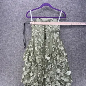 Fairy Floral Fantasy Midi Dress 2 Corsette Back Dusty Sage Embroidery Tulle thumbnail 15