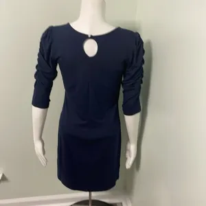 AMANDA UPRICHARD Shift Dress Womens Navy Blue Medium thumbnail 6