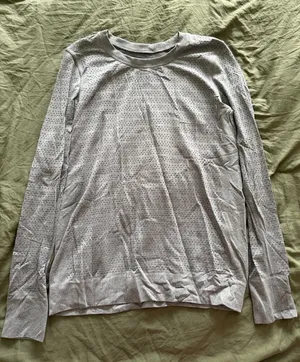 Lululemon Grey Swiftly Breath By Long Sleeve Top Size 8 thumbnail 1