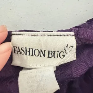 VTG Fashion Bug Womens 26/28 Burnout Velvet Top‎ Purple Fairy Whimsigoth Witchy thumbnail 5