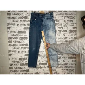 American Eagle | women mom jean bleach washed denim thumbnail 5