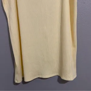 NEW Old Navy Yellow Cotton Blend High Waisted Ribbed Midi Skirt Women’s Size XXL thumbnail 8