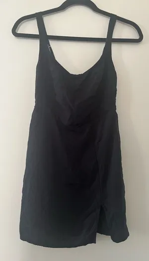 Abercrombie & Fitch Black Slip Mini Dress XS Loungewear Euro Summer thumbnail 1