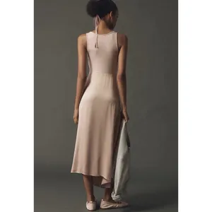 Anthropologie Gemini Mixed Media Slip Dress Mauve Pink Minimalist Romantic S thumbnail 3