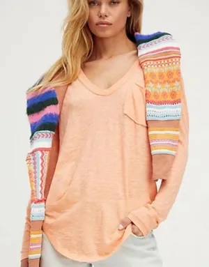 Free People Betty Scoop Neck Long Sleeve Top thumbnail 1