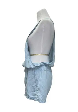 Lovestitch pinstripe short overalls L thumbnail 8