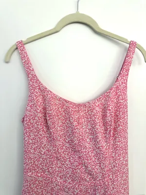 Abercrombie & Fitch Pink Floral Slit Midi Dress Small thumbnail 6