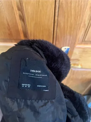 Zara Basic - Black Quilted Puffer Jacket with Hood thumbnail 2