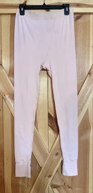 NWT SKIMS Logo Pointelle Legging Quartz Pink Size Large Viral Sold Out Cotton thumbnail 1
