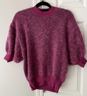 Anthropologie Maeve The Violetta Open-Back Tinsel Sweater, Size M thumbnail 6