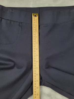 Quince Ultra Stretch Ponte Kick Flare Pants Navy Blue Size L Large Cropped thumbnail 5