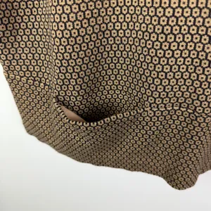 J Jill Ponte Knit Geometric Top‎ Size LP Brown Minimalist Stretch Office Comfy thumbnail 2