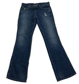 Vintage American Eagle Mid Rise‎ Flare Blue Denim Jeans Women's Size 4 Reg. Y2K thumbnail 1