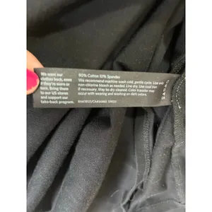Eileen Fisher Cotton Stretch Jersey Black Round Neck Dress Minimalist Capsule MD thumbnail 6