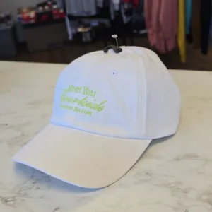 Lululemon Athletica White Cap with Neon Green Embroidery thumbnail 7