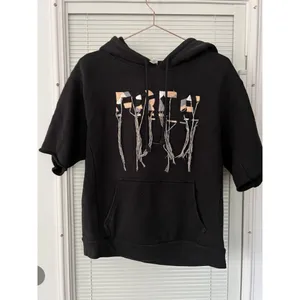 Free People Movement‎ Freestyle black Embroidered Short Sleeve Hoodie Size XS thumbnail 3