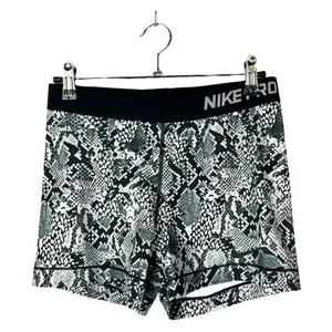 Nike Pro Black & White Snake Print‎ Compression Athletic Shorts L thumbnail 2