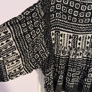 Denim & Supply Ralph Lauren Peasant Top Black Boho Aztec Dolman Boxy Tassel XL thumbnail 11